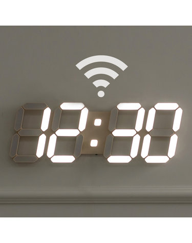 플라이토 와이파이 인테리어 3D LED 벽시계 38cm 퓨어 / 포토사은품