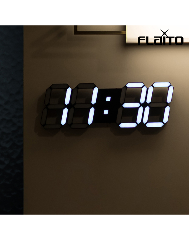 플라이토 국산 플라이토 인테리어 LED 벽시계 38cm 블랙 / 포토사은품 착용컷