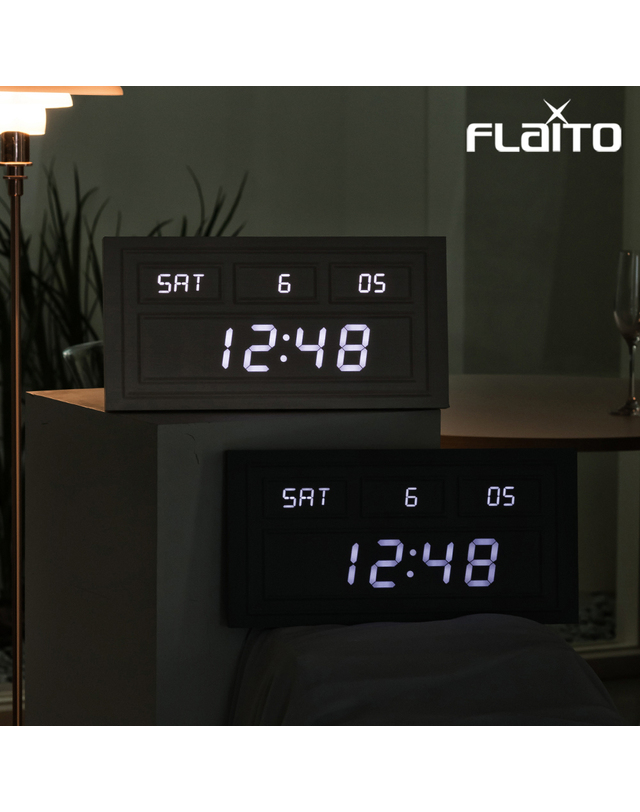 플라이토 플라이토 웨인스코팅 우드 인테리어 LED 벽시계 38cm / 포토사은품 착용컷