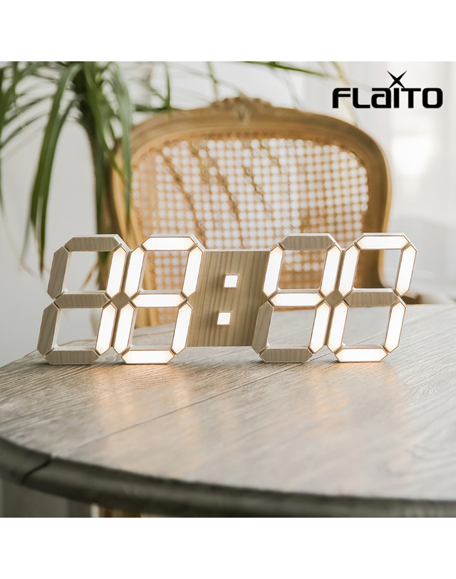 플라이토 국산 플라이토 인테리어 LED 벽시계 38cm 우드 / 포토사은품 착용컷
