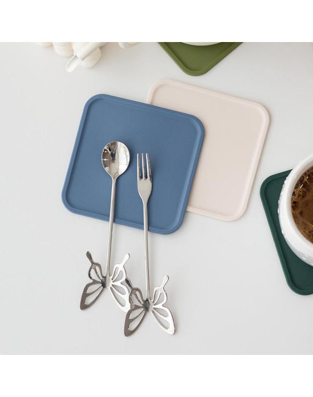 플라이토 국산 플라이토 실리콘 네모 컵받침 10cm 착용컷