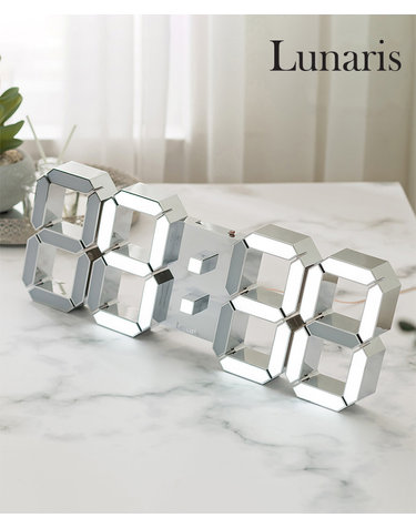 국산 루나리스 인테리어 LED 벽시계 38cm 크롬실버 / 포토사은품