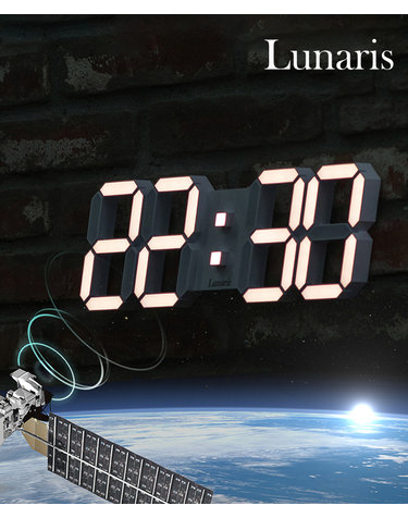 국산 루나리스 위성 GPS 수신 인테리어 LED 벽시계 38cm / 포토사은품