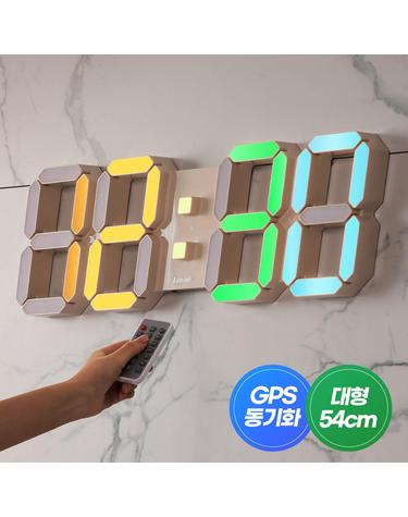 국산 루나리스 오로라 GPS 수신 LED 벽시계 54cm / 포토사은품