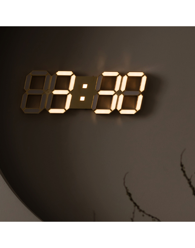 루나리스 국산 루나리스 24K 도금 LED 인테리어 벽시계 38cm 샴페인골드 / 포토사은품 착용컷