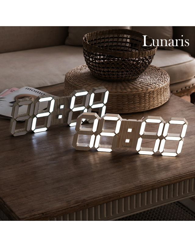 루나리스 국산 루나리스 인테리어 LED 벽시계 38cm 우드 / 포토사은품 착용컷