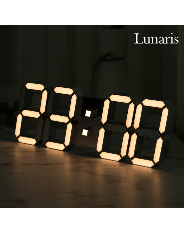 루나리스 국산 루나리스 인테리어 LED 벽시계 38cm 크롬실버 / 포토사은품 착용컷