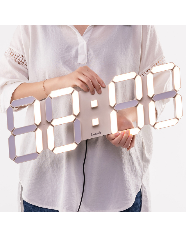 루나리스 국산 루나리스 그랑데 GPS 위성 수신 대형 인테리어 LED 벽시계 54cm 착용컷