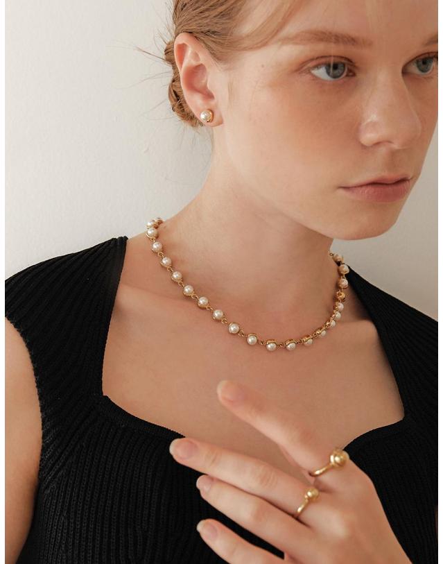 브릴러리 Anette Gold Necklace - 6mm 착용컷