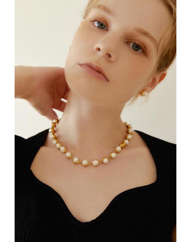 브릴러리 Anette Gold Necklace - 8mm 착용컷