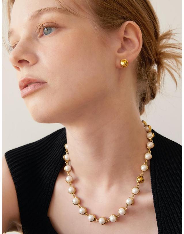 브릴러리 Anette Gold Necklace - 8mm 착용컷