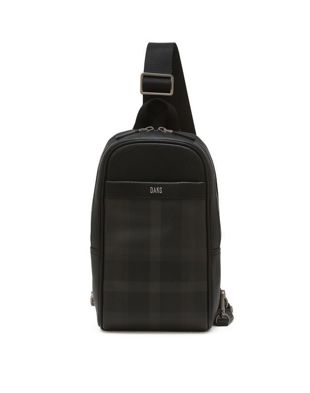 닥스 액세서리 [크로스백][HERITAGE TARTAN]다크브라운 타탄체크 크로스백 진한 브라운 착용컷