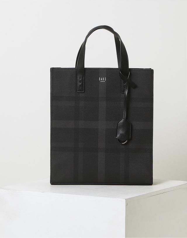 닥스 액세서리 [토트 백(S Size)][DAKS ESSENTIAL][닥스에센셜] 블랙 타탄체크 상세
