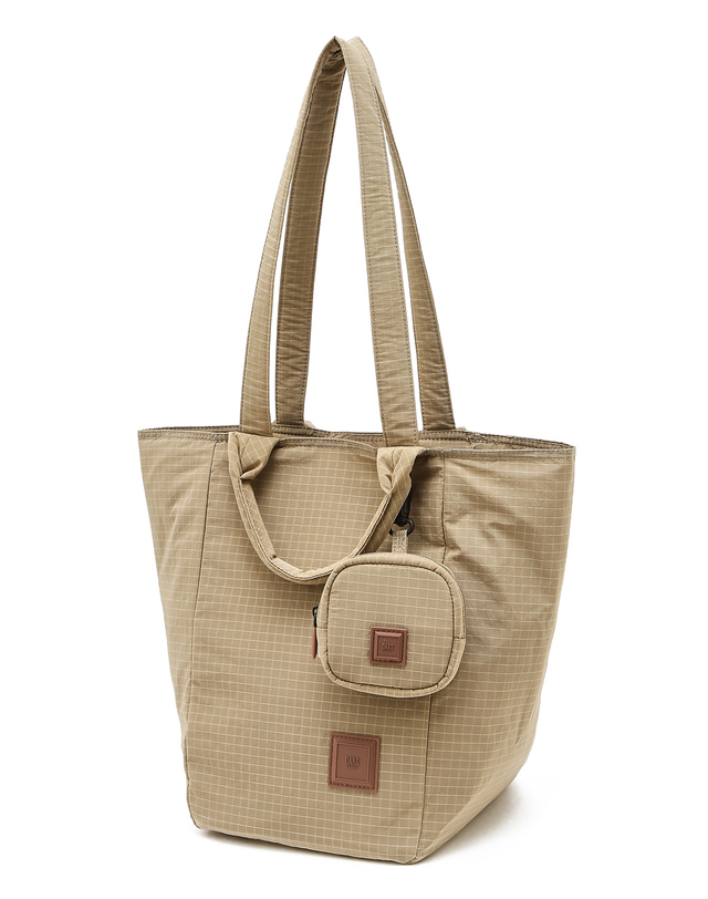 닥스 액세서리 [EASY BAG]베이지 체크 나일론 에코 토트백 상세