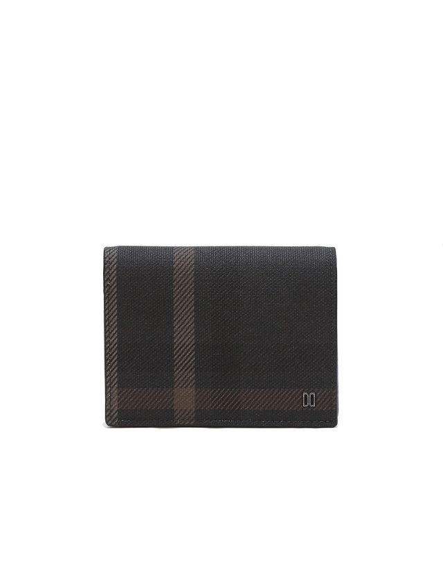 닥스 액세서리 [명함카드지갑(지폐수납)][TARTAN CLASSIC][타탄 클래식] 브라운 컬러 콤비 타탄 PVC 진한 브라운 착용컷