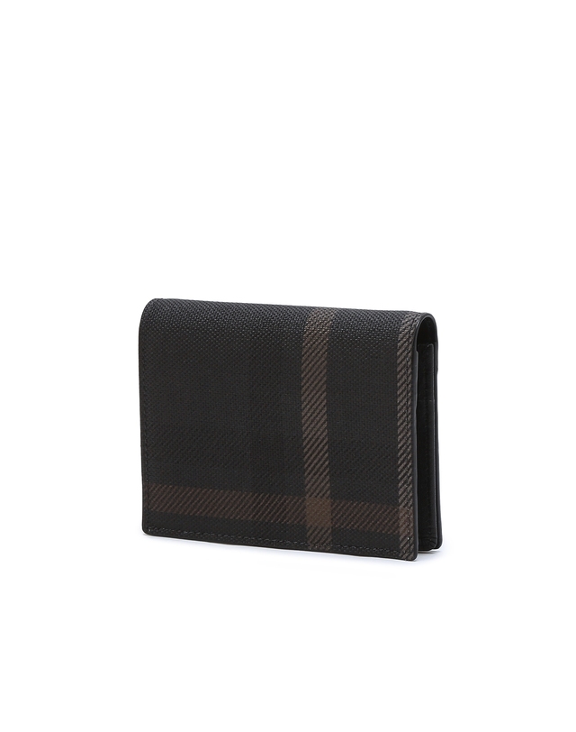 닥스 액세서리 [명함카드지갑(지폐수납)][TARTAN CLASSIC][타탄 클래식] 브라운 컬러 콤비 타탄 PVC 진한 브라운 착용컷