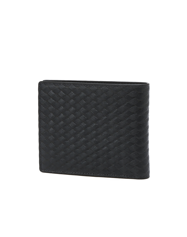 닥스 액세서리 [WOVEN PATTERN] 네이비 짜임패턴 소가죽 반지갑 착용컷
