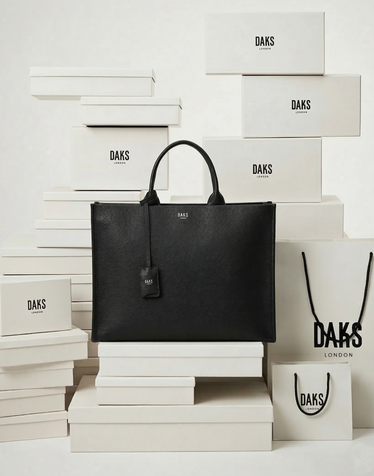 [서류가방][DAKS ESSENTIAL][닥스 에센셜] 블랙 솔리드 가죽