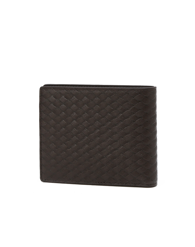 닥스 액세서리 [WOVEN PATTERN] 브라운 짜임패턴 소가죽 반지갑 진한 브라운 착용컷