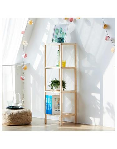 [보루네오]모닝듀 원목DIY 다용도 장식장 4단 OT050