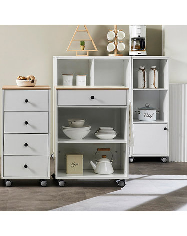 바퀴달린 수납장 미니조리대 60cm P0000JLQ