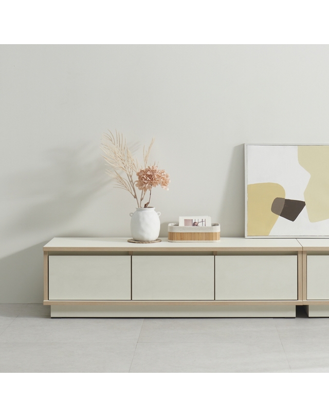 인터데코 TV 거실장 수납장 티비다이 서랍 120cm P0000BHB 착용컷