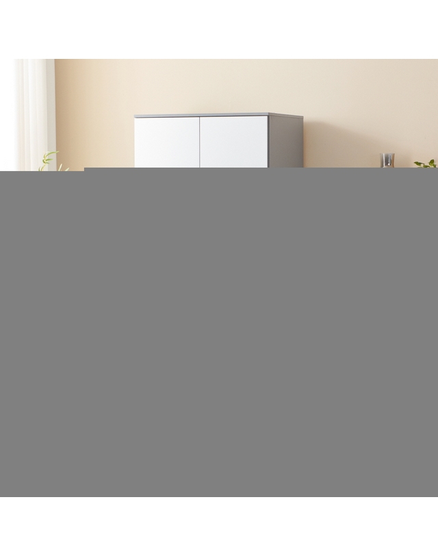 인터데코 냉장고스타일 주방수납장 그릇장 80cm P0000BBV 착용컷