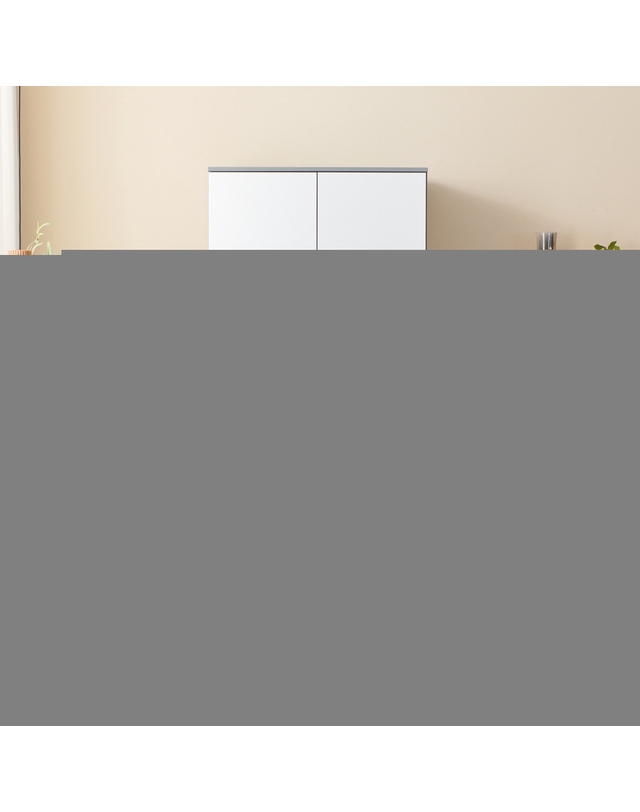 인터데코 냉장고스타일 주방수납장 그릇장 80cm P0000BBW 착용컷
