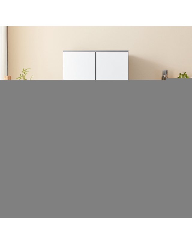 인터데코 냉장고스타일 주방수납장 그릇장 80cm P0000BBU 착용컷