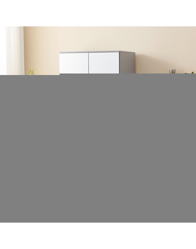 인터데코 냉장고스타일 주방수납장 그릇장 80cm P0000BBU 착용컷