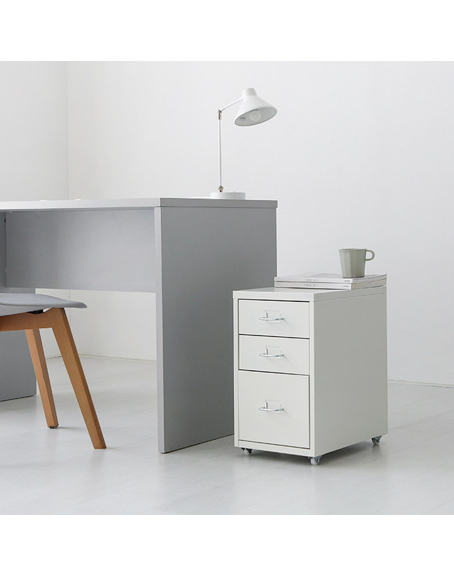 인터데코 캐비닛 3단서랍장 철제서랍장 MK32164 착용컷