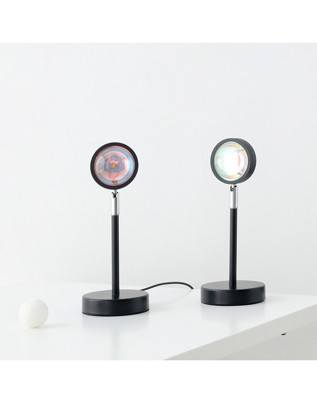 인터데코 선셋 무지개 조명 무드등 침대스탠드 (LED전구포함) MK31891 착용컷