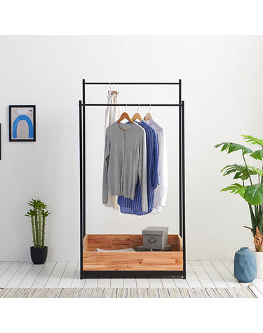 2단행거 드레스룸 옷걸이 듀얼행거 80cm P0000NRI
