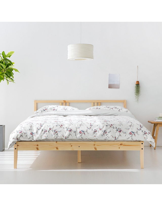 인터데코 호텔라인 침대프레임 퀸 MK10308 착용컷