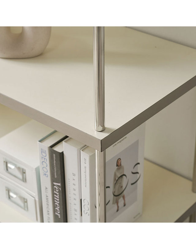 인터데코 답답함 없는 인테리어 선반 거실장 75cm 2단(목재) WB639 착용컷