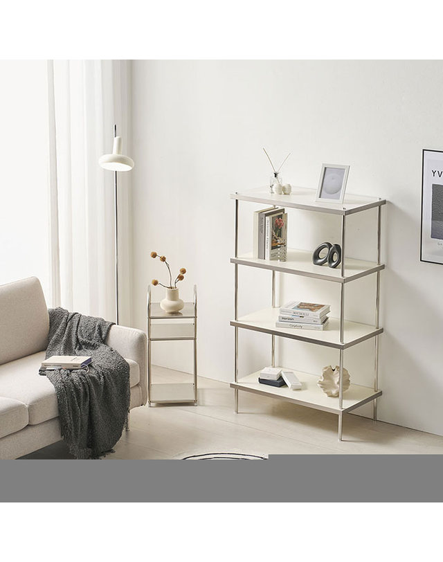 인터데코 답답함 없는 인테리어 선반 거실장 75cm 4단(목재) WB641 착용컷