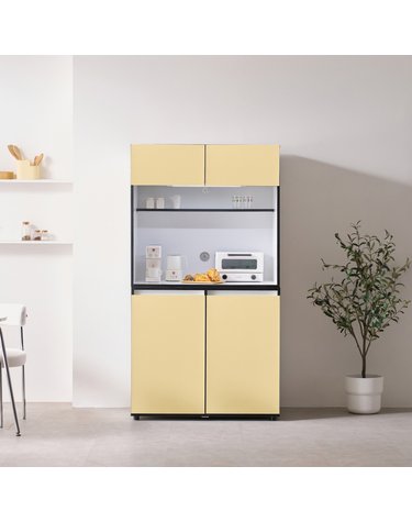 LED조명 로봇청소기 수납 주방 수납장 100cm P0000BTR