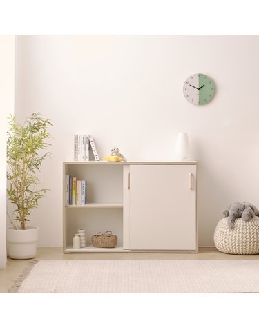거실 주방 공간절약 슬라이딩 수납장 120cm P0000BRI
