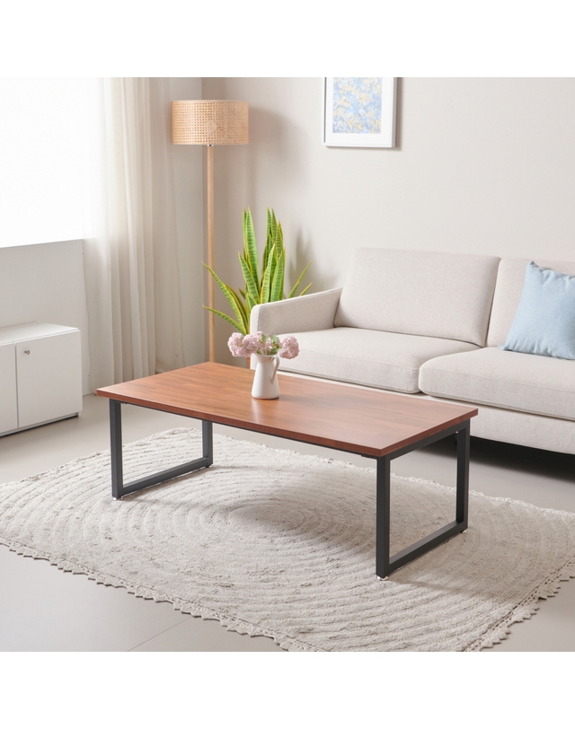 인터데코 거실 쇼파 공부상 좌탁 다용도 테이블 120cm P0000BWI 착용컷