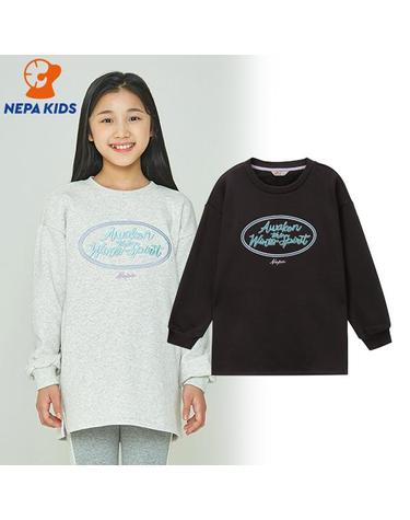 NEPA KIDS 네파키즈 여아 기모 룽고 롱 맨투맨 KG85308