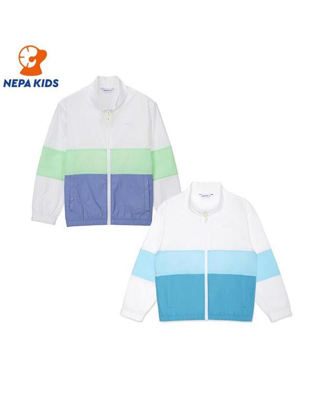 네파 키즈 NEPA KIDS 네파키즈 컬러블록 키즈 자켓 KID0606 착용컷