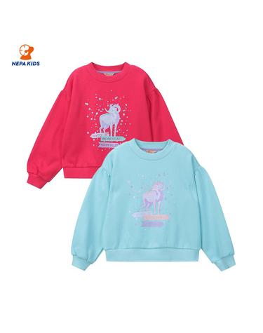 NEPA KIDS 네파키즈 여아 기모 미티코 크롭 맨투맨 KG85304