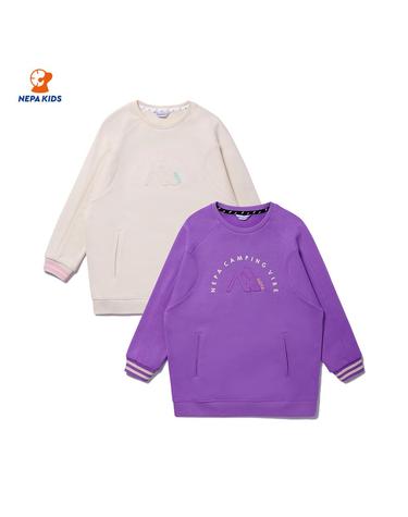 NEPA KIDS 네파키즈 여아 캠핑 바이브 롱 맨투맨 KH65302