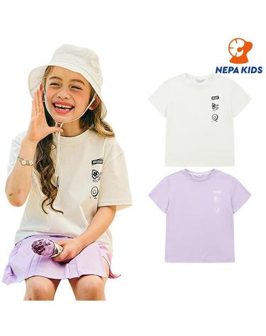 NEPA KIDS 네파키즈 여아 라니 크롭 반소매 티셔츠 KJ45337