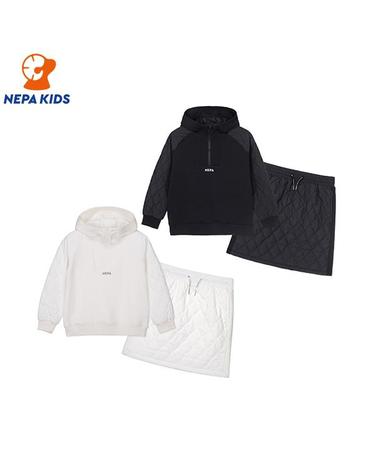 NEPA KIDS 네파키즈 여아 기모 스노우화이트 퀼팅 세트 KI85904