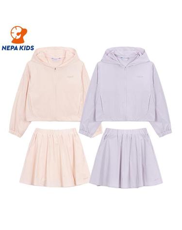 NEPA KIDS 네파키즈 여아 시크 우븐 집업 스커트 세트 KL25904