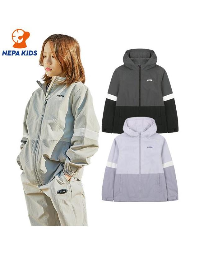 네파 키즈 NEPA KIDS 네파키즈 리아 컬러 블록 자켓 KJC0651 착용컷