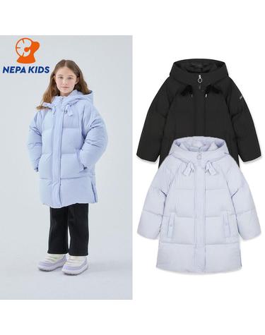 NEPA KIDS 네파키즈 걸스 리본 롱덕다운 자켓 KL82008