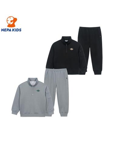 NEPA KIDS 네파키즈 공용 기모 애니타임 웜 하프집 세트 KKF5902