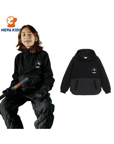 NEPA KIDS 네파키즈 공용 기모 스노우헌터 퀼팅 후드 KIF6002